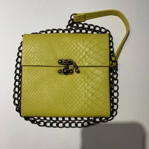 Steve Madden Yellow Snakeskin Crossbody Bag
